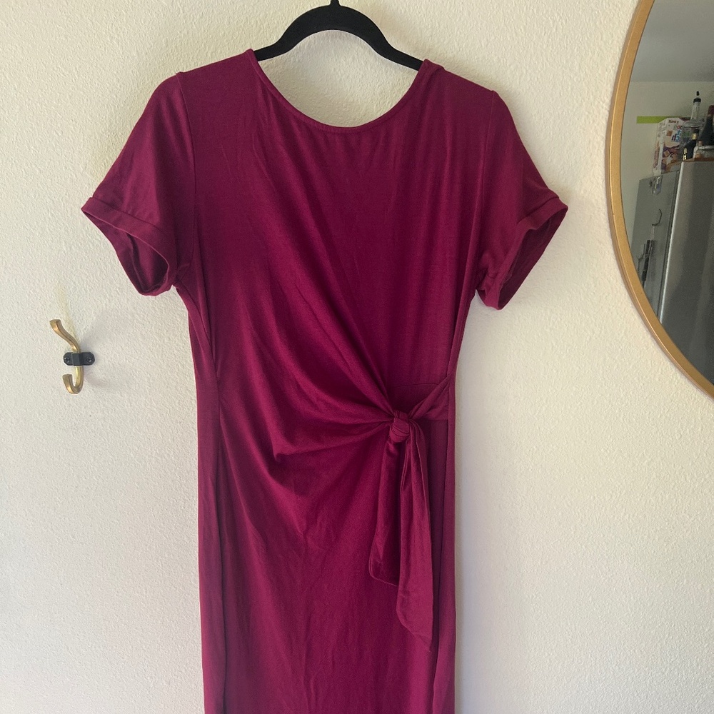 Raspberry Wrap Dress